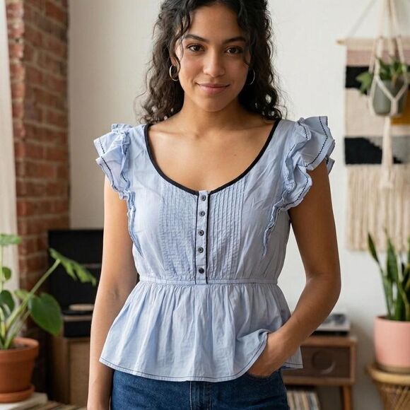 H&M Tops - H&m Women's Blue Blouse